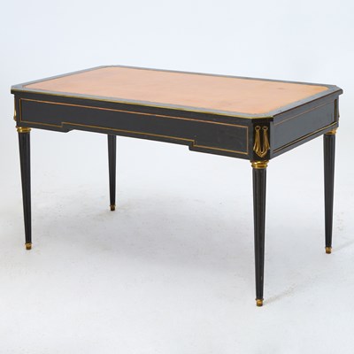 Lot 251 - Louis XVI Style Black Lacquer Writing Table