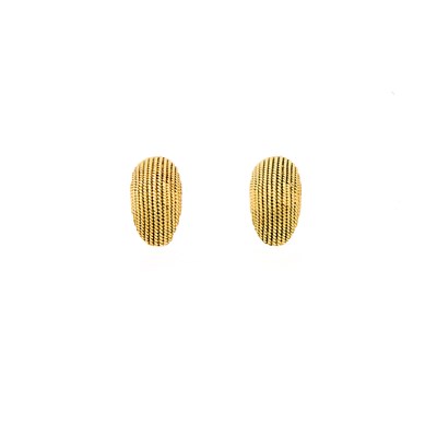 Lot 2144 - Pair of Gold Earrings