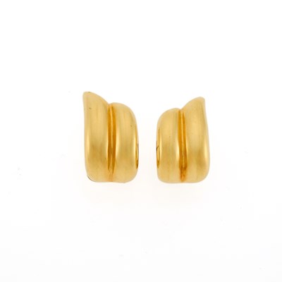 Lot 1030 - Pair of Gold Earrings