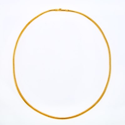 Lot 1006 - Gold Snake Link Chain Necklace