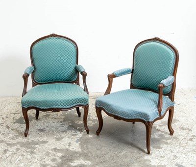 Lot 326 - Pair of Louis XV Style Armchairs