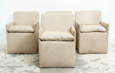 Lot 344 - Set of Four Upholstered Dining Chairs