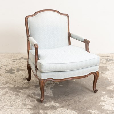 Lot 346 - Louis XV Style Upholstered Open Armchair