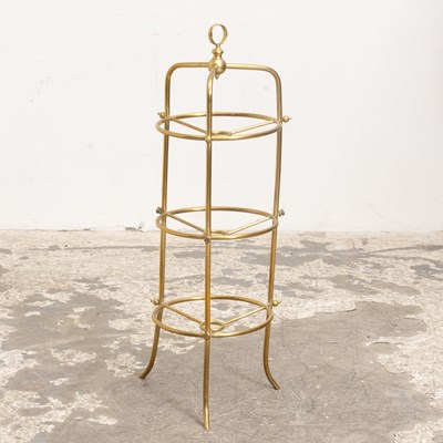 Lot 355 - Brass Three-Tier Stand