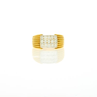 Lot 2241 - Two-Color Gold and Diamond Ring