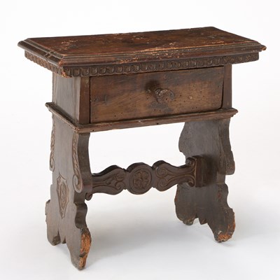 Lot 236 - North Italian Baroque Walnut Side Table