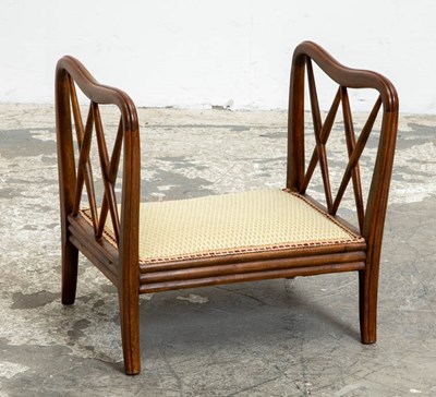 Lot 357 - George III Style Stained Fruitwood Footstool
