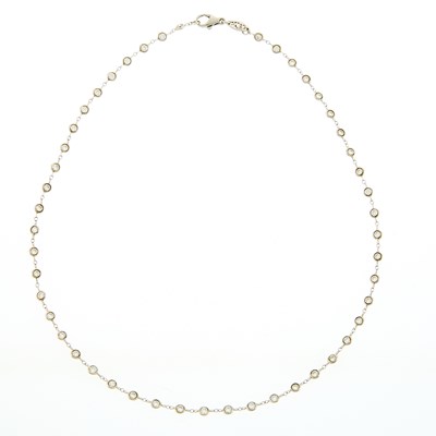 Lot 1180 - Michael Beaudry Platinum and Diamond Chain Necklace
