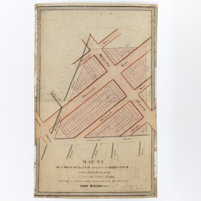 Lot 241 - Map of Greenwich Village belonging to John Rogers' heirs