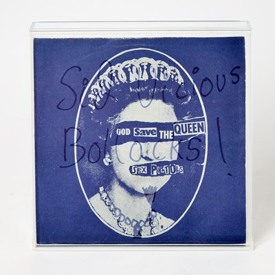 Lot God Save the Queen inscribed by Sid Vicious!