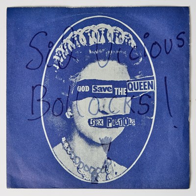 Lot God Save the Queen inscribed by Sid Vicious!