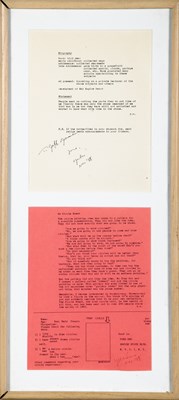 Lot 16 - Yoko Ono signed poem and artwork/paperwork