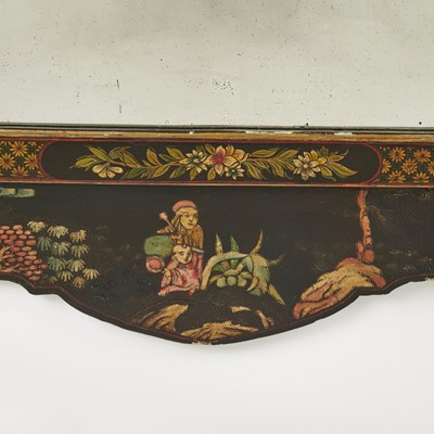 Lot 182 - George II Style Chinoiserie Decorated Mirror