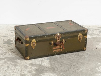 Lot 385 - Brass Mounted Steamer Trunk