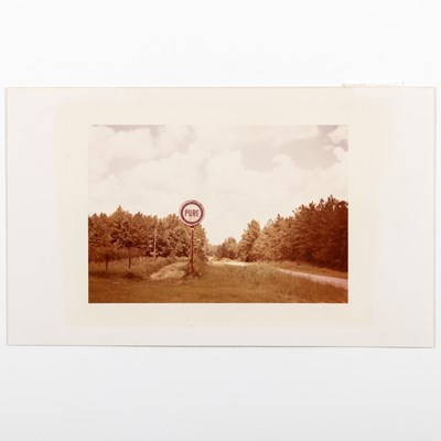 Lot 30 - William Christenberry, Pure Oil Sign in Landscape, Near Marion, Alabama, 1977
