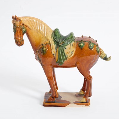 Lot 388 - Chinese Glazed Ceramic Horse
