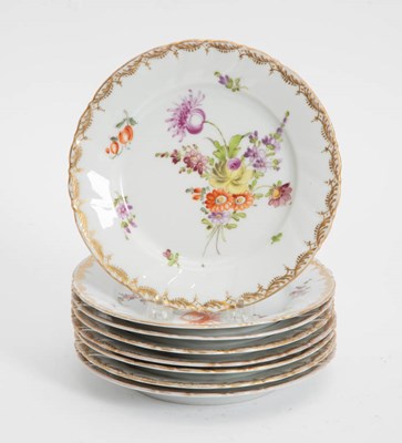 Lot 393 - Set of Eight Dresden Porcelain Plates