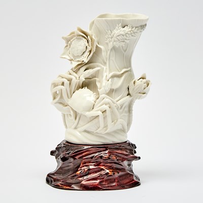 Lot 540 - A Chinese Blanc de Chine Porcelain Brush Pot