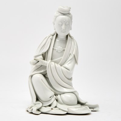 Lot 548 - A Chinese Dehua Porcelain Seated Guanyin