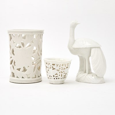 Lot 526 - A Group of Chinese Blanc de Chine Porcelain Articles