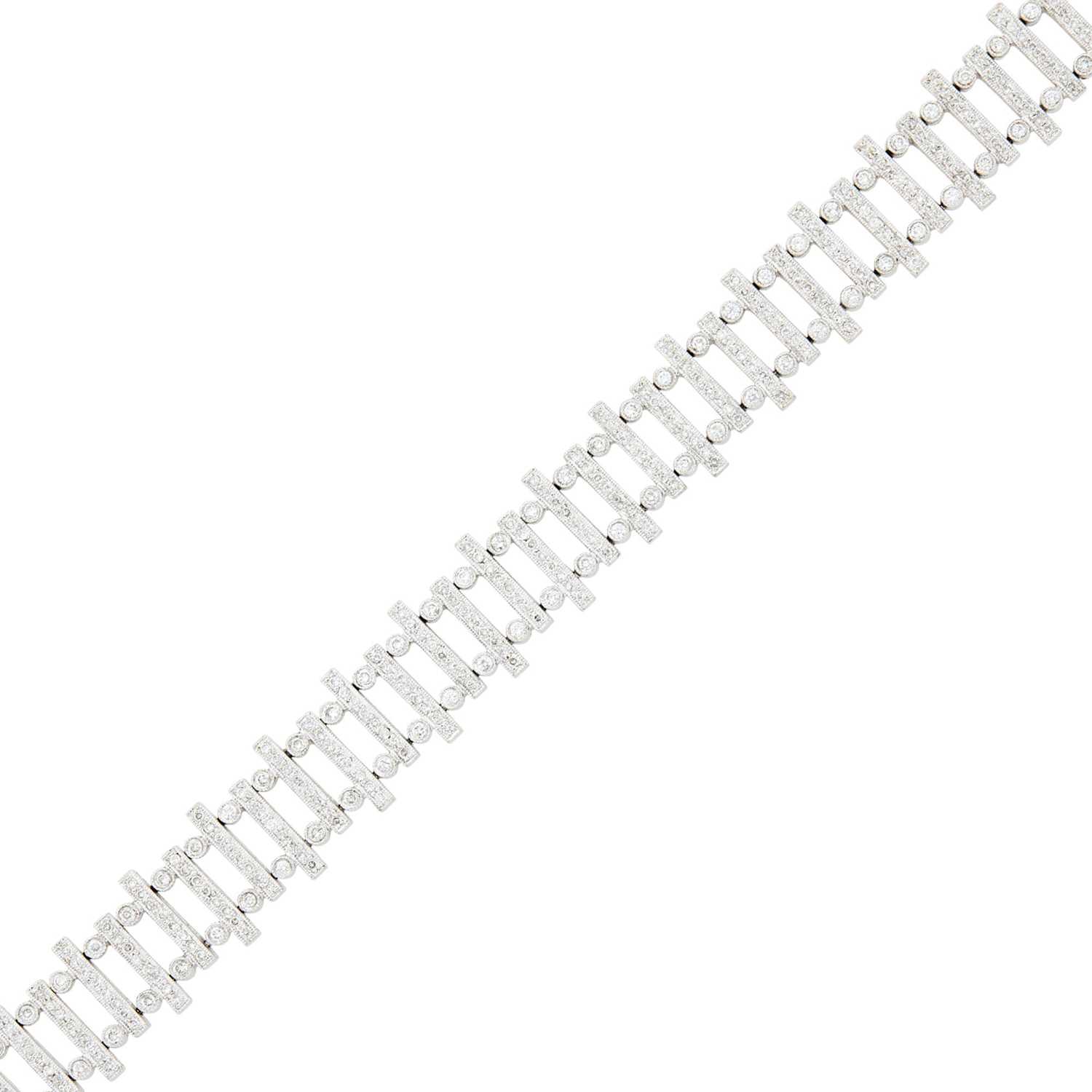 Lot 43 - White Gold and Diamond Bracelet