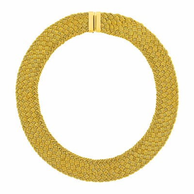 Lot 23 - Yuri Ichihashi Gold Braided Mesh Necklace