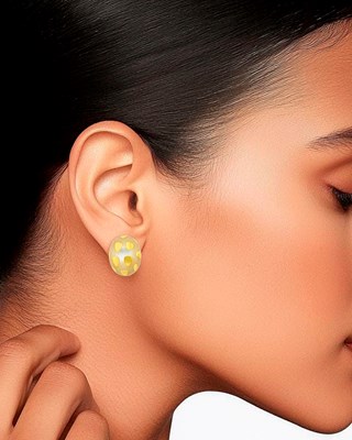 Lot 1 - Tiffany & Co. Pair of Gold and Mother-of-Pearl 'Positive Negative' Earrings