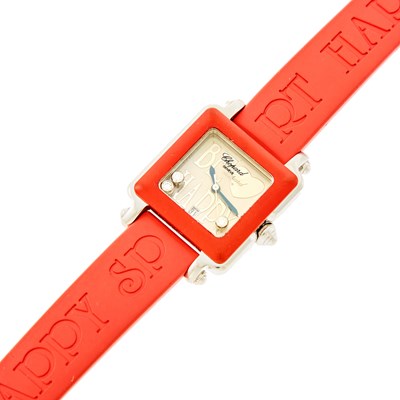 Lot 1183 - Chopard Stainless Steel and Diamond 'Be Happy Sport 2' Wristwatch, Ref. 8896