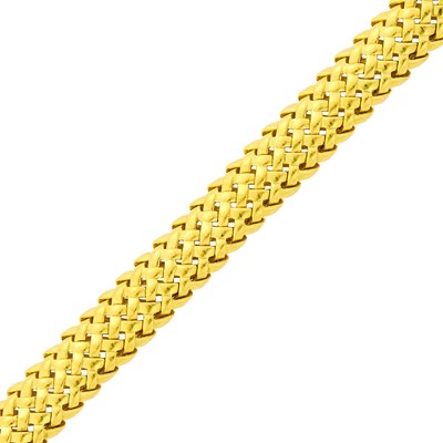 Lot 10 - Tiffany & Co. Gold 'Vannerie' Bracelet
