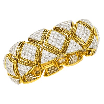 Lot 146 - Gold, Platinum and Diamond Bracelet