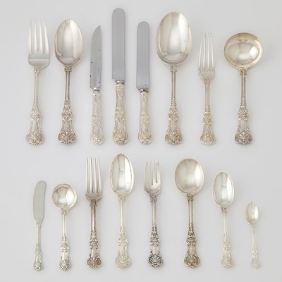 Lot 236 - Tiffany & Co. Sterling Silver "English King" Pattern Flatware Service