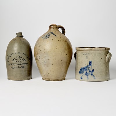 Lot 221 - Three American Salt-glazed Stoneware Vessels