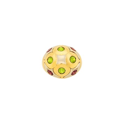 Lot 1142 - Bulgari Two-Color Gold and Gem-Set 'Roma Bombé' Ring