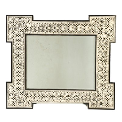 Lot 395 - Art Deco Style Bone Inlaid Mirror