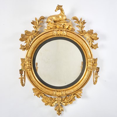 Lot 497 - Regency Giltwood Convex Girandole