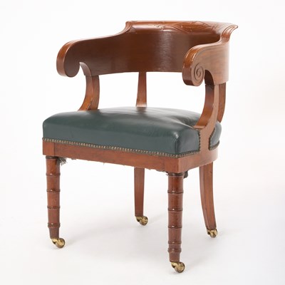 Lot 363 - Empire Mahogany Desk Chair