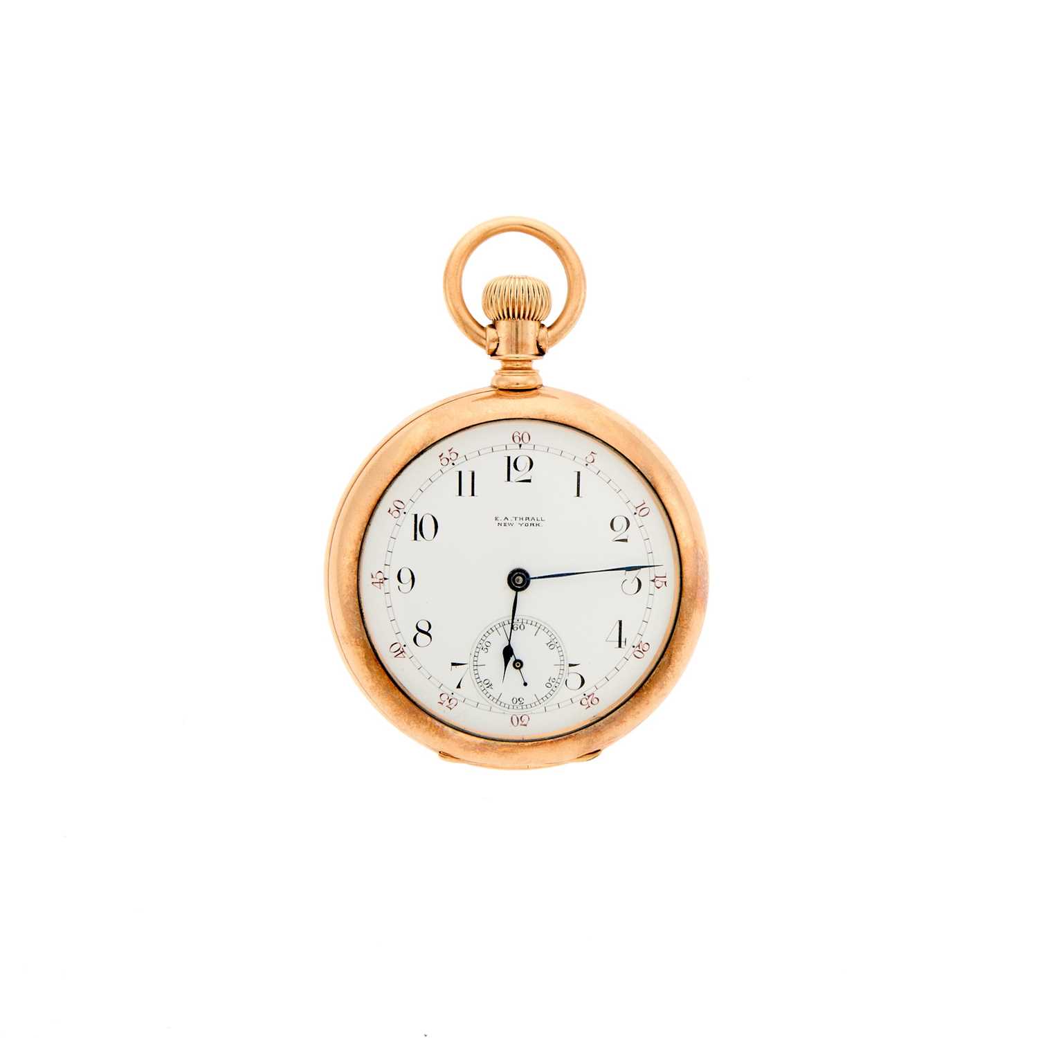 Lot 1170 - Waltham Gold Open Face Pocket Watch, Retailed by Thrall
