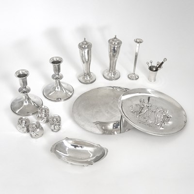 Lot 100 - Group of American and Mexican Sterling Silver Table Articles