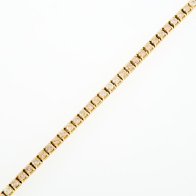 Lot 1012 - Gold and Diamond Bracelet