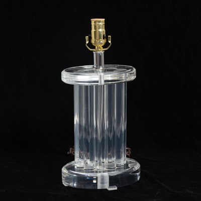Lot 10 - Modern Acrylic Multi-Columned Pedestal-Form Lamp