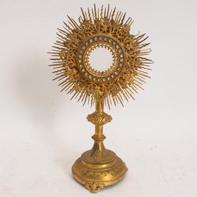 Lot 12 - Brass Solar Monstrance