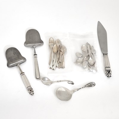 Lot 125 - Group of Danish Sterling Silver Utensils and Serving Pieces