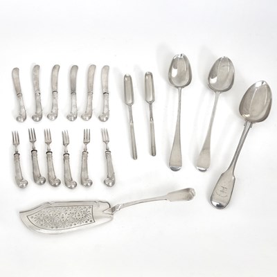 Lot 119 - A Group of English Sterling Silver Flatware Items
