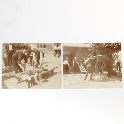 Lot 370 - Two gruesome photographs documenting the aftermath of the 1904 General Slocum steamship disaster