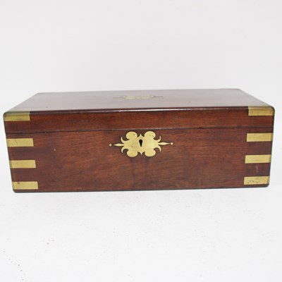Lot 20 - Mahogany Brass Inlaid Travel Desk