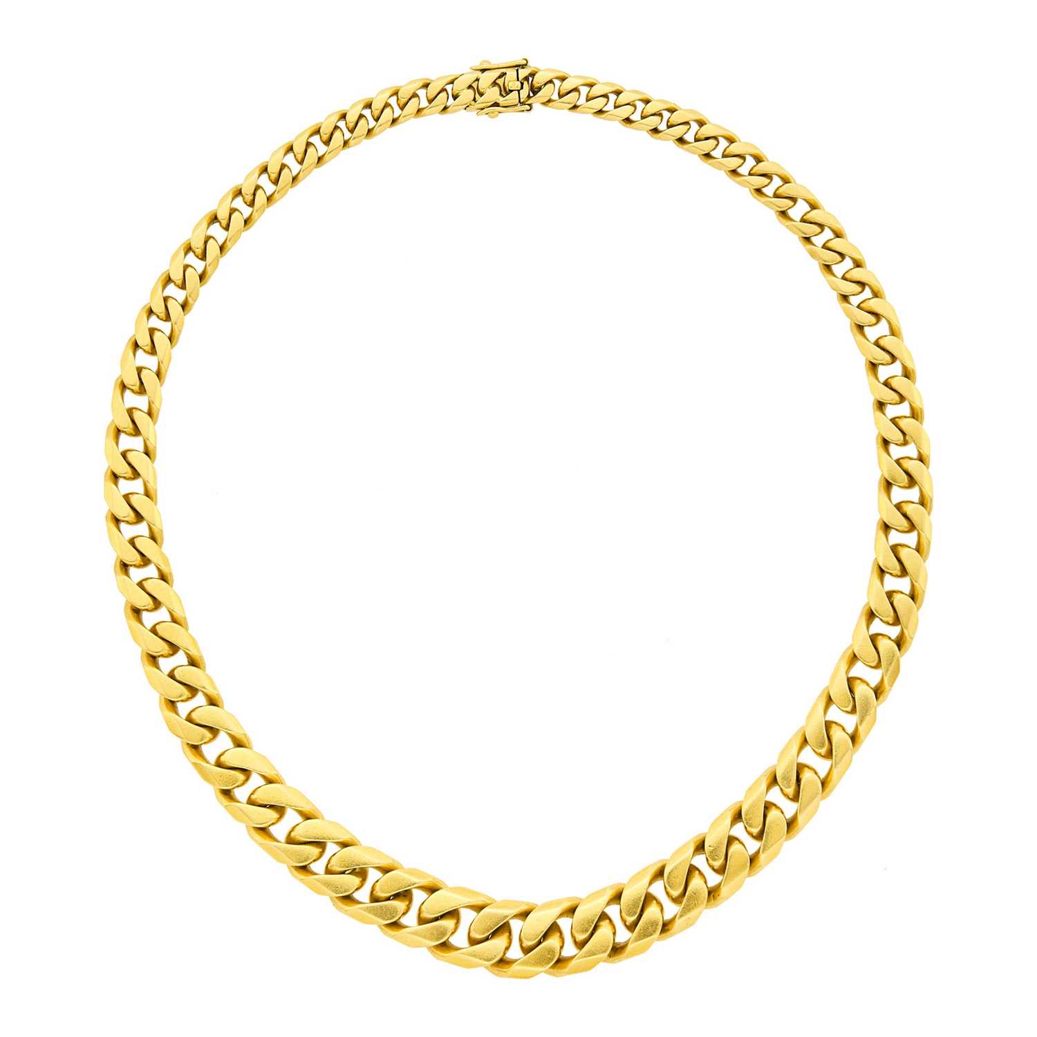 Lot 5 - Gold Curb Link Necklace, France