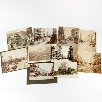 Lot 358 - Early NYC transport photographs of carriages and trolleys