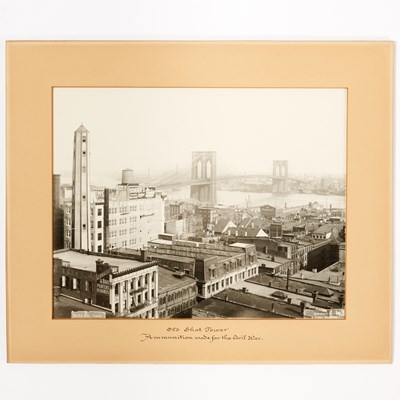 Lot 350 - Photographs of New York's bridges, including the Brooklyn Bridge while under construction