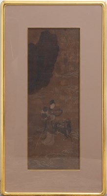 Lot 33 - A Chinese School Painting of a Woman and Qilin