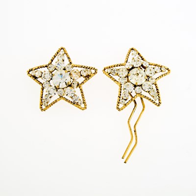 Lot 1125 - Chanel Rhinestone Star Brooch and Hair Pin